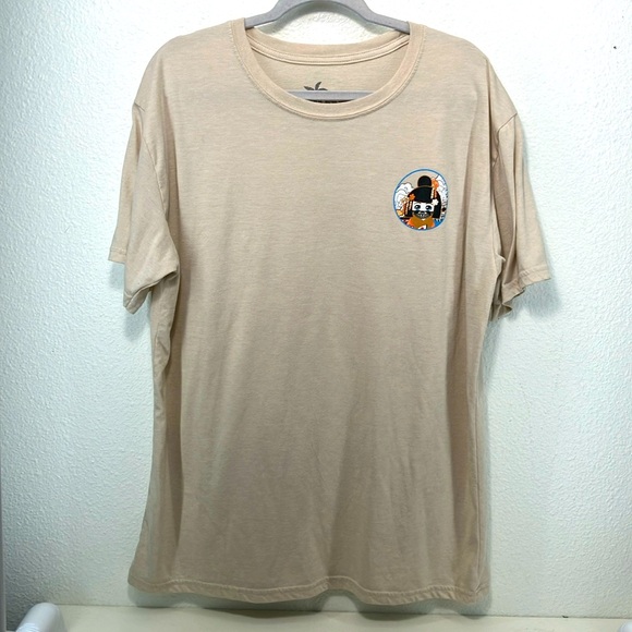 Men's XL Beige‎ Japan Japanese skeleton Vibes* T-Shirt cotton tee comfy casual - Picture 1 of 6